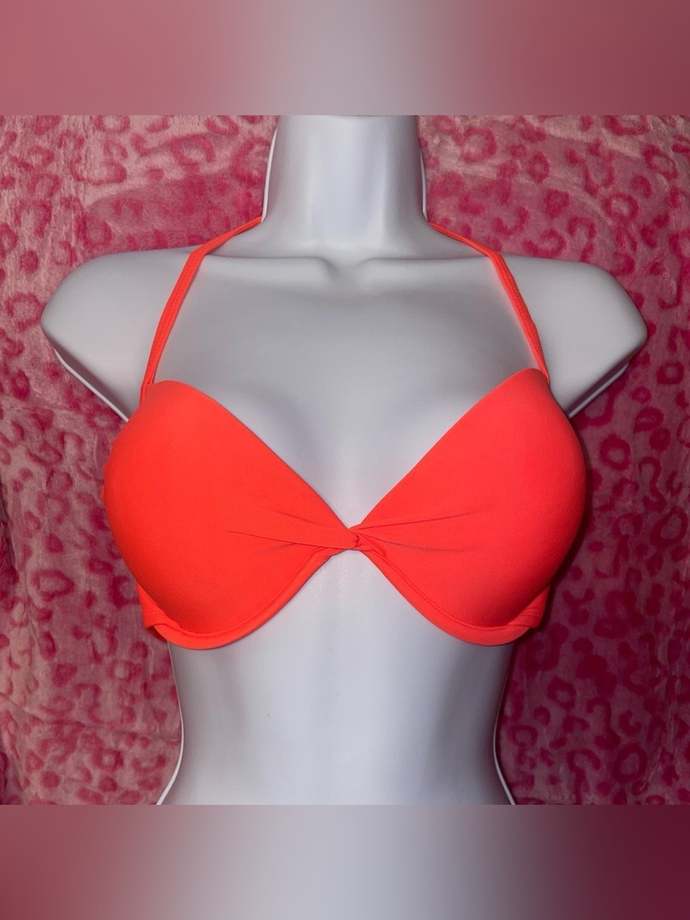 xhilaration neon orange bikini top